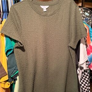 Time and Tru Olive Short Sleeve Top
